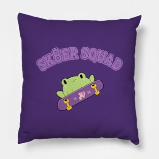 Cute Skater Squad Frog Pillow
