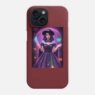 Halloween Spooky Neon Black Magic Witch Phone Case