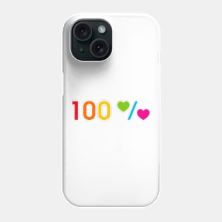 100 % rainbow love Phone Case