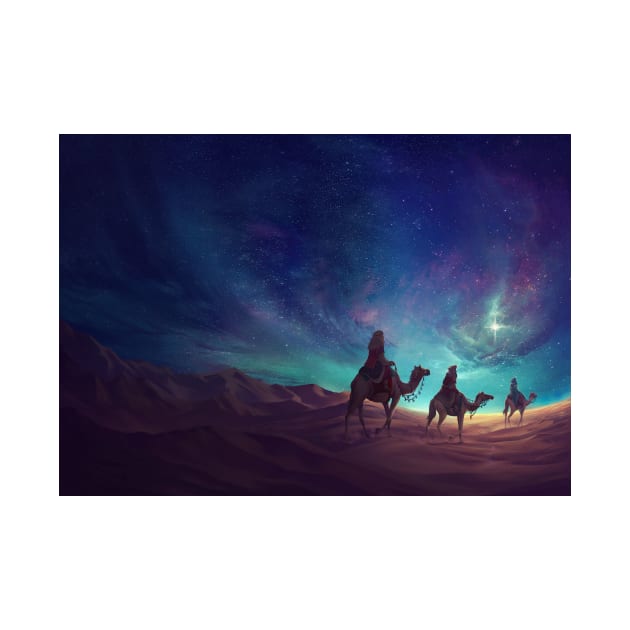 The Three Wise Men Christmas Painting by Shellz-art