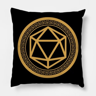 Minimalist Polyhedral Dice D20 Tabletop RPG Pillow