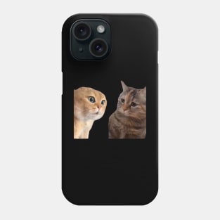 Two Cats Talking Meme, Cat Meme, Funny Cat Phone Case