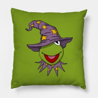 Halloween Wizard Kermit Pillow