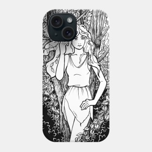 Dryad in an overgrown forest 2 Phone Case