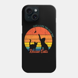 Retro Circle Rescue Cats Phone Case