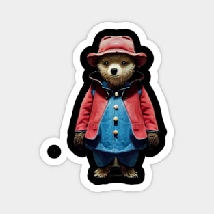 Paddington Bear in Red & Blue coat Magnet