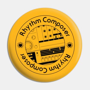 808 Drum Machine Graphic: Rhythm Composer Pin