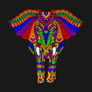 Rainbow Elephant Art T-Shirt