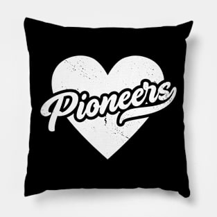 Vintage Pioneers School Spirit // High School Football Mascot // Go Pioneers Pillow