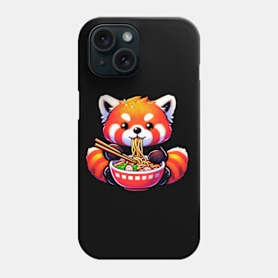 Funny Red Panda Eating Ramen Phone Case
