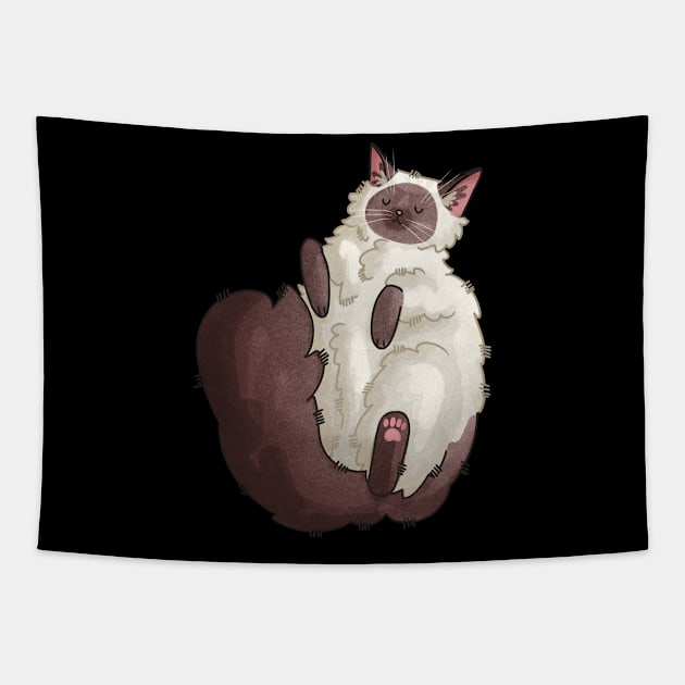 Sleepy ragdoll cat - gifts for cats lovers Tapestry by Feline Emporium