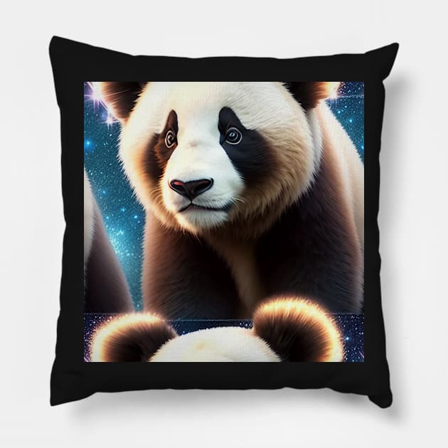 Just a Space Panda Pillow by Dmytro