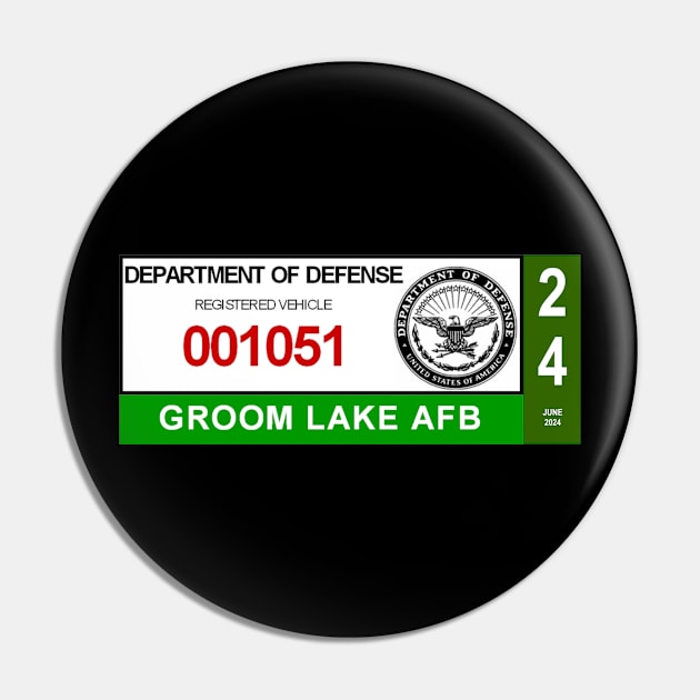 Groom Lake Vehicle Access Pass Pin by Starbase79