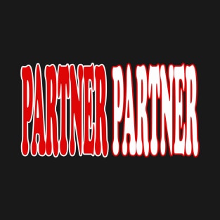 text design "partner" T-Shirt