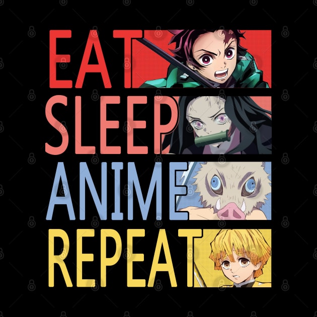 eat sleep anime repeat by the.happynista