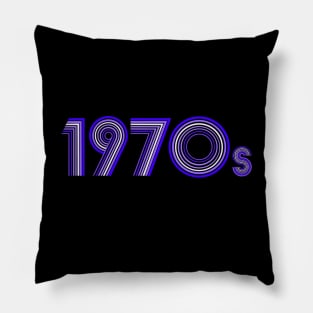 1970's Indigo Disco Font Pillow