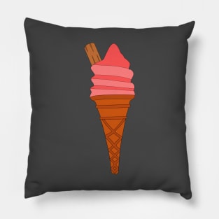 Strawberry Ice Cream Cone Pillow