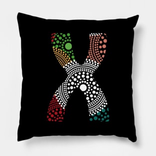 X Aboriginal Letter Pillow