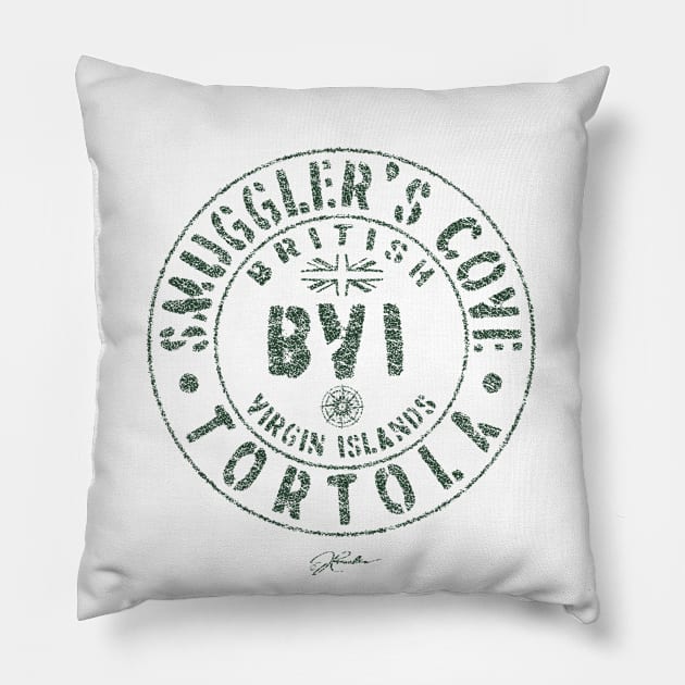 Smuggler's Cove, Tortola, British Virgin Islands Pillow by jcombs