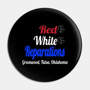 Red& White& Reparations Pin