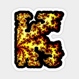 Fractal 5 Explosion Red Magnet