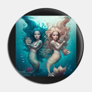 Mystical fantasy mermaids Pin