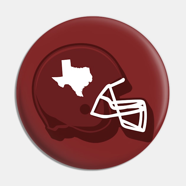 Texas Outline Football Helmet Pin by SLAG_Creative