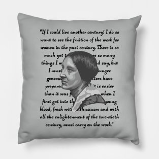 Susan B. Anthony Portrait and Quote Pillow