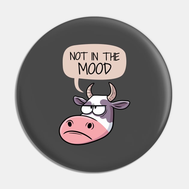 Moody Cow Not In The Mood Pin by JS Arts