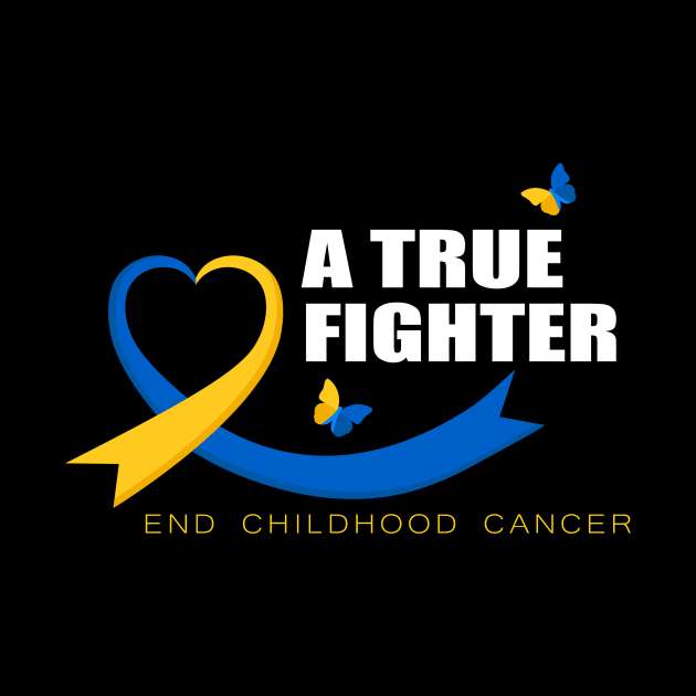 A True Fighter Childhood Cancer Awareness by Sunoria