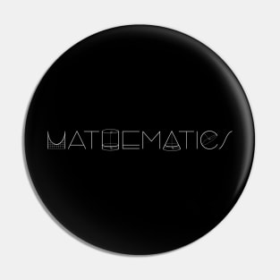 Mathematics - 3D Geometry (white tex) Pin