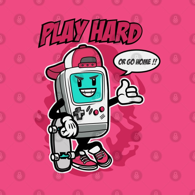 PLAY HARD GAMER by beanbeardy