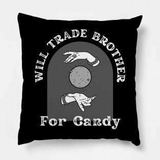 Halloween Witty Candy Trade: Treats, Tricks & Hilarious Trades Pillow