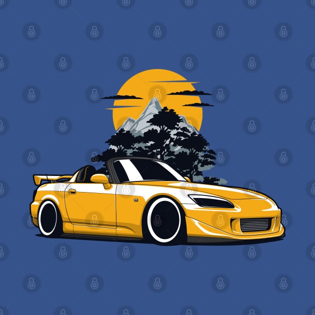 Yellow S2000 Nature by KaroCars