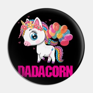 Dadacorn Unicorn Lovers Dad Pin