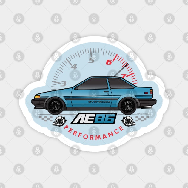 Blue AE86 Performance Magnet by JRCustoms44