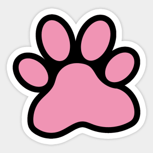 Hot Pink Paw Print Paw Print Sticker TeePublic, 58% OFF