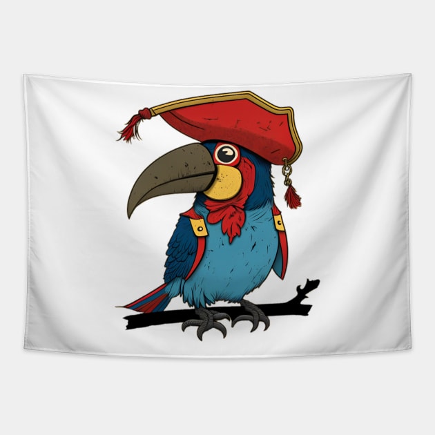 Toucan Pirate #14 Tapestry by ToucanVooDoo