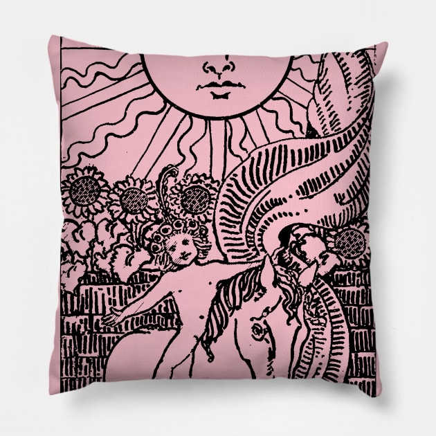 The Sun - Tarot Card Pillow by kaliyuga