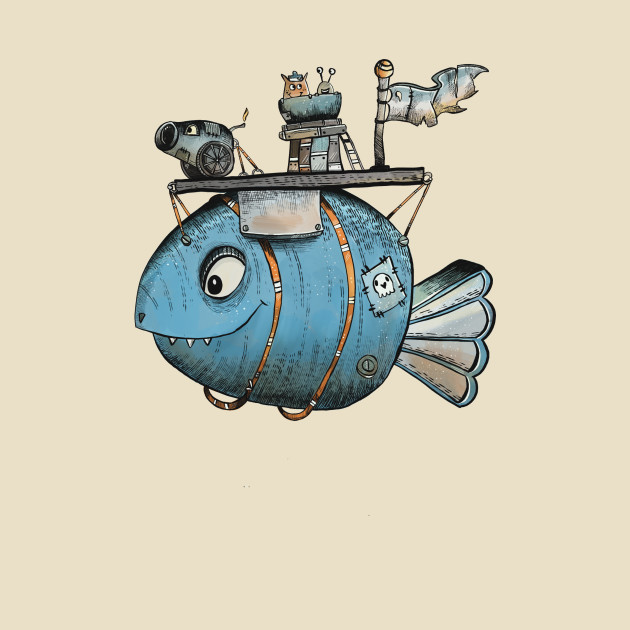 A robot-fish-zeppelin by freedzart