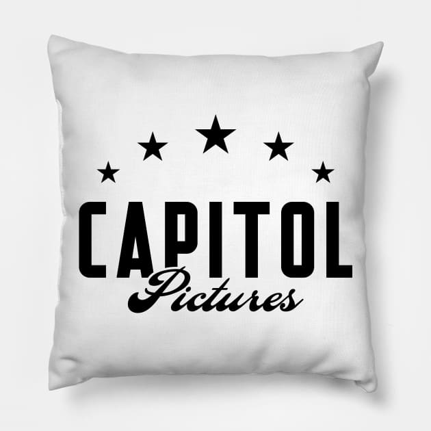 Cap Pix Black Pillow by Ekliptik