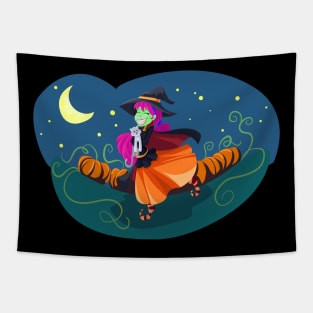 Halloween Happy Witch [HT] Tapestry