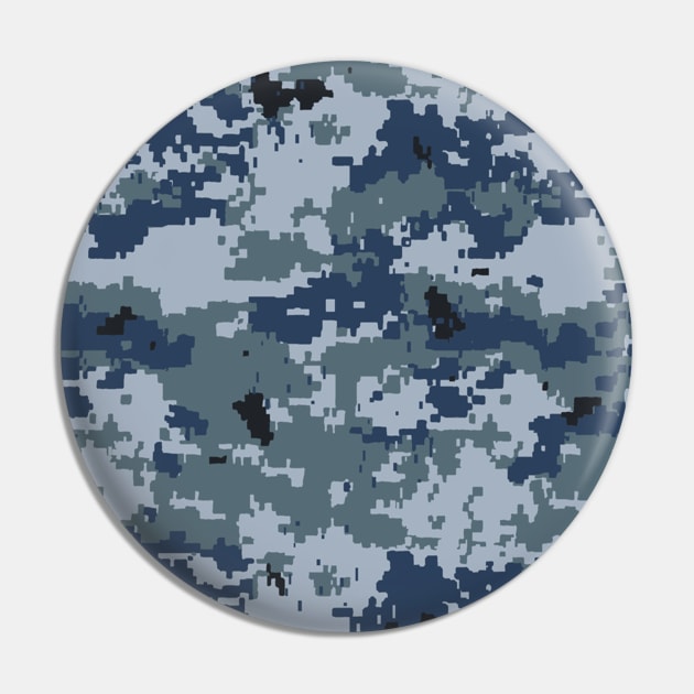 Navy Digital Camouflage Pin by Scar