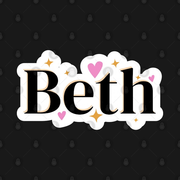 Beth name cute design by BrightLightArts