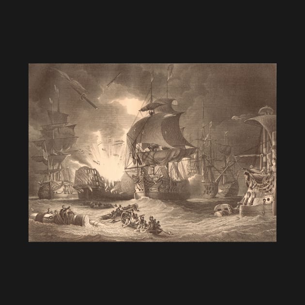 Battle Of The Nile 1798 L'orient In Flames by artfromthepast