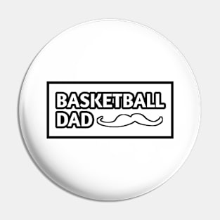 Basketball Dad, Gift for Basketball Players With Mustache Pin