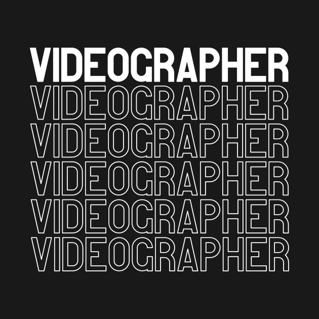 Videographer T Shirt design by Rainbow Kin Wear