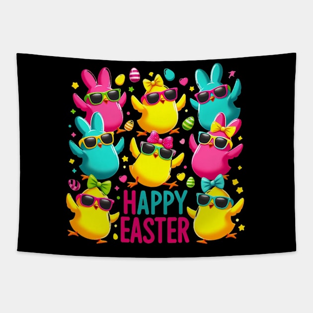 easter peeps vinyl Tapestry by BukovskyART