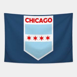 Chicago City Flag Emblem Tapestry