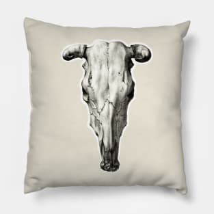 Skeleton skull of a cow Pillow